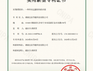 一种具有过滤结构的水箱-实用新型专利证书